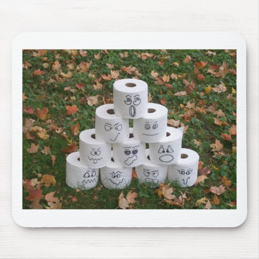 Toilettenpapier Pyramide Mousepad (Vorne)