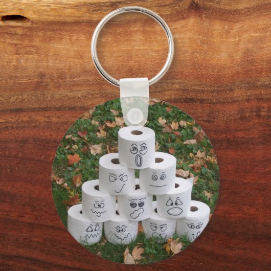 Toilettenpapier Pyramide Schlüsselanhänger (Vorderseite)