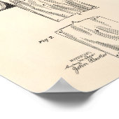 Toilettenpapier Roll 1891 Patentart - Alte Pfanne Poster (Ecke)