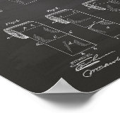 Toilettenpapier Roll 1891 Patentenkabine Poster (Ecke)