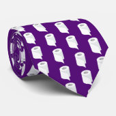 Toilettenpapier Roll Funny Quarantine Thema Lila Krawatte (Gerollt)