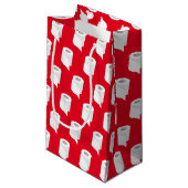 Toilettenpapier Roll Funny Quarantine Thema Red Kleine Geschenktüte (Vorderseite Schrägansicht)