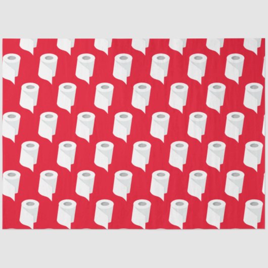 Toilettenpapier Roll Funny Quarantine Thema Red Seidenpapier (Vorderseite)