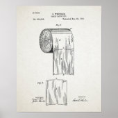 Toilettenpapier Roll Patent Poster (Vorne)