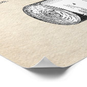 Toilettenpapier Roll Patent Poster (Ecke)