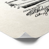 Toilettenpapier Roll Patent Poster (Ecke)