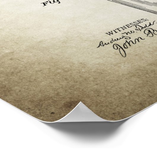 Toilettenpapier Roll Patent Poster (Ecke)