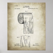 Toilettenpapier Roll Patent Poster (Vorne)
