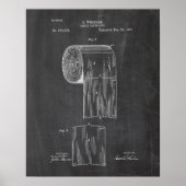 Toilettenpapier Roll Patent Poster (Vorne)