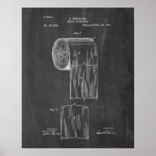 Toilettenpapier Roll Patent Poster