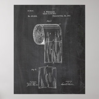Toilettenpapier Roll Patent Poster
