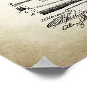 Toilettenpapier Roll Patent Poster (Ecke)