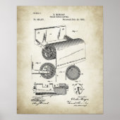 Toilettenpapier Roll Patent Poster (Vorne)