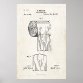 Toilettenpapier Roll Patent Print Poster (Vorne)