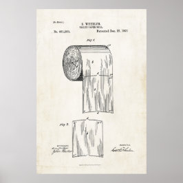 Toilettenpapier Roll Patent Print Poster