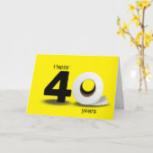 Toilettenpapier Rolle 40. Geburtstag Karte (Gelbe Blume)