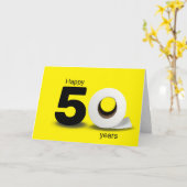 Toilettenpapier Rolle 50. Geburtstag Karte (Gelbe Blume)