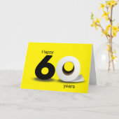 Toilettenpapier Rolle 60. Geburtstag Karte (Gelbe Blume)