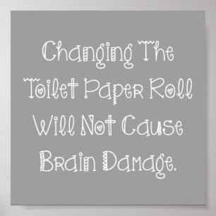Toilettenpapier Rolle Poster