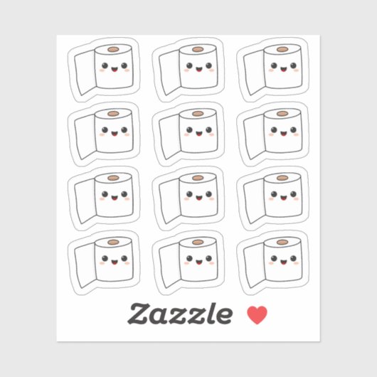 Toilettenpapier Rollen Teppichtraining/ Toilettenr Aufkleber (Blatt)