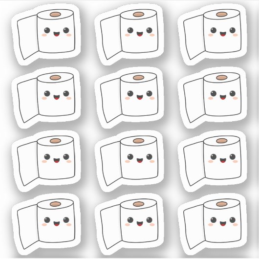 Toilettenpapier Rollen Teppichtraining/ Toilettenr Aufkleber (Vorderseite)