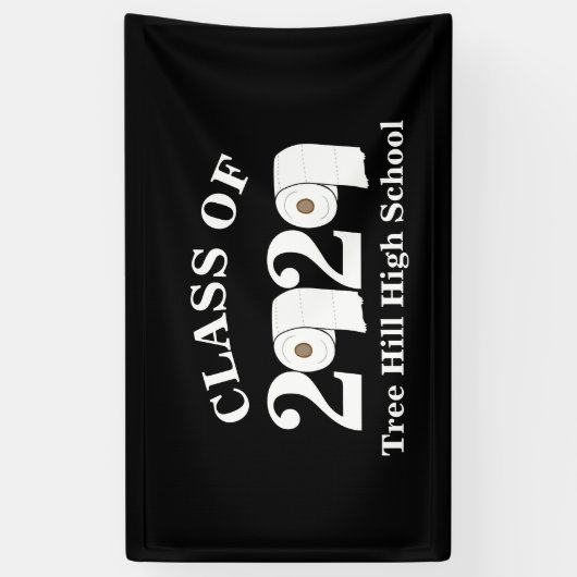 Toilettenpapier-Rollkurs 2020 lustiger Abschluss Banner (Vertikal)