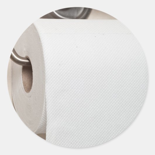 Toilettenpapier Runder Aufkleber (Vorderseite)