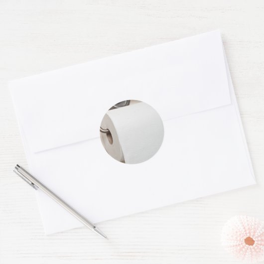 Toilettenpapier Runder Aufkleber (Umschlag)