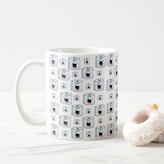 Toilettenpapier-Tasse Kaffeetasse (Mit Donut)