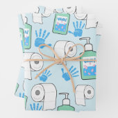Toilettenpapier und Handschangenmuster Geschenkpapier Set (Beispiel)
