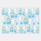 Toilettenpapier und Handschangenmuster Geschenkpapier Set (Vorderseite)