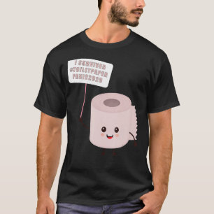 Toilettenpapier Verknappung Virus Grippe Panik 202 T-Shirt