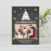 Toilettenpapier Weihnachtsbaum Funny Foto Karierte Feiertagskarte (Stehend Vorderseite)