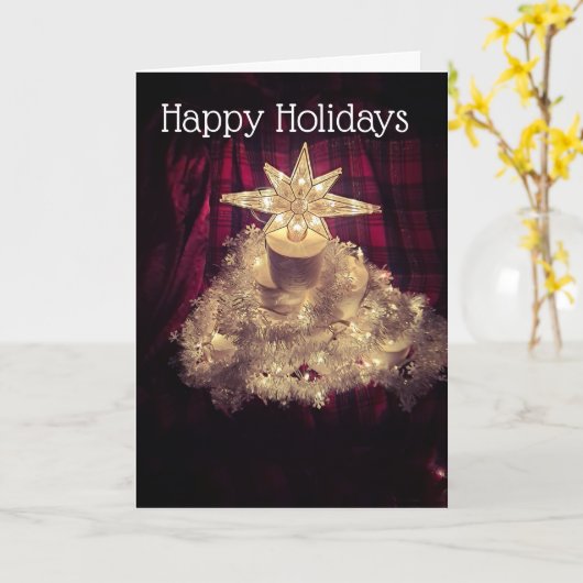 Toilettenpapier Weihnachtsbaum Karte (Gelbe Blume)