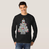 Toilettenpapier Weihnachtsbaum Ugly Weihnachtsfami T-Shirt (Vorne ganz)