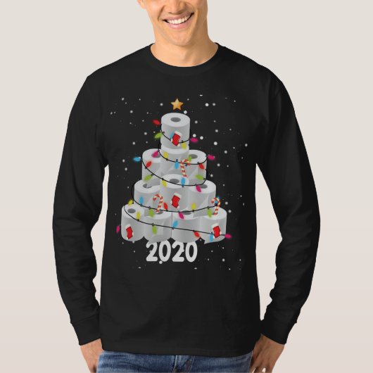 Toilettenpapier Weihnachtsbaum Ugly Weihnachtsfami T-Shirt (Vorderseite)