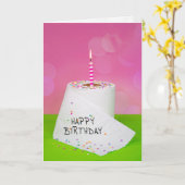 Toilettenpapier zum Geburtstag mit Kerze Karte (Gelbe Blume)