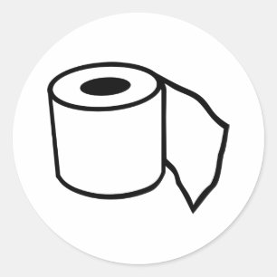 Toilettenpapierrolle Runder Aufkleber