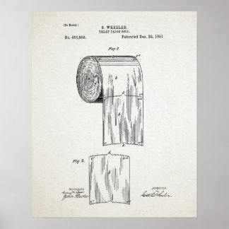 Toilettenpapierrollen-Patent Poster
