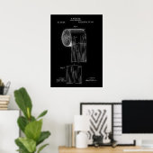Toilettenpapierrollen-Patent Poster (Heimbüro)