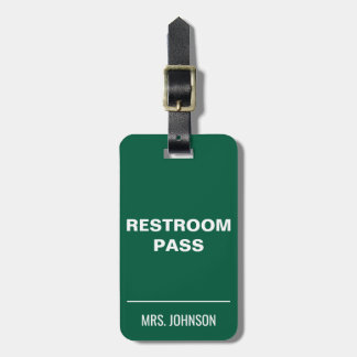 Toilettenpass Hallway-Tag für Lehrer  Gepäckanhänger