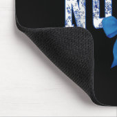 Toilettenpflegerin Schleife Blau Coquette Mutter B Mousepad (Ecke)