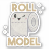 Toilettenpuppe: Rollenmodell Aufkleber (Vorderseite)
