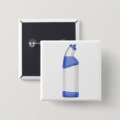 Toilettenreinigungsflasche mit leerem Etikett Button (Vorne & Hinten)