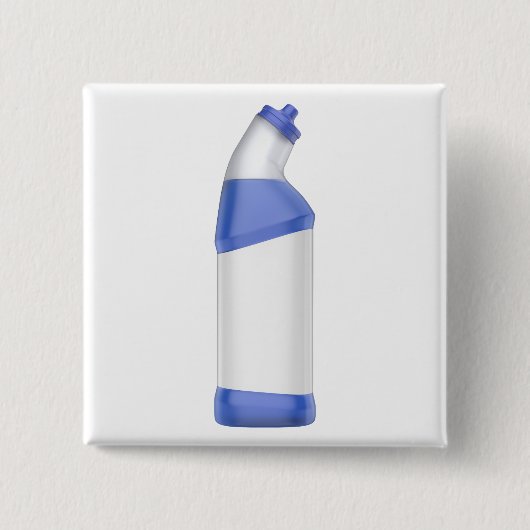 Toilettenreinigungsflasche mit leerem Etikett Button (Vorderseite)