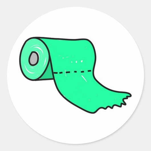Toilettenrollen Runder Aufkleber (Vorderseite)