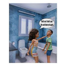 Toilettensitz Konflikt Poster