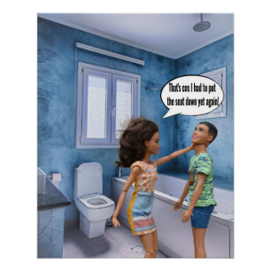 Toilettensitz Konflikt Poster