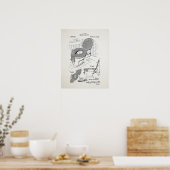 Toilettensitz-Patent Poster (Küche)