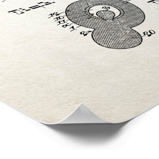 Toilettensitz-Patent Poster (Ecke)